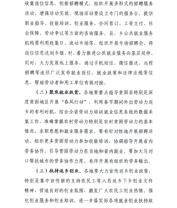 貴州省人力資源和社會(huì)保障廳 貴州省扶貧開發(fā)辦公室 貴州省總工會(huì) 貴州省婦女聯(lián)合會(huì)關(guān)于開展貴州省2018年春風(fēng)行動(dòng)的通知（黔人社廳函〔2018〕52號(hào))