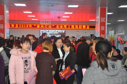 山東省高青縣舉辦2018年“春風(fēng)行動”企業(yè)用工現(xiàn)場招聘會