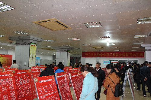 安徽省無為縣年后首場服務(wù)企業(yè)用工暨就業(yè)脫貧招聘會順利舉行